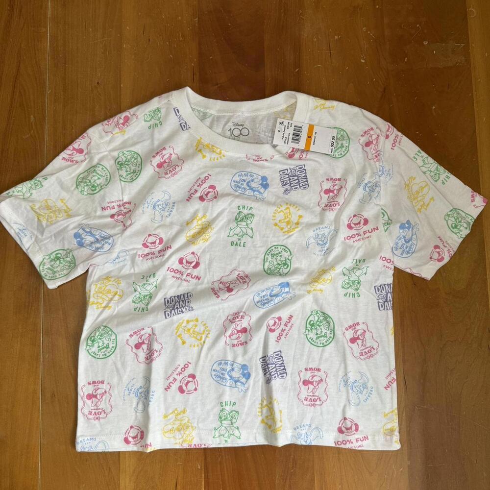 Disney White And Multicoloured Characters Women's - NWT